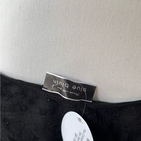 Bella Rose Closet Black Eyelet Tie-Front Blouse - Picture 9 of 9